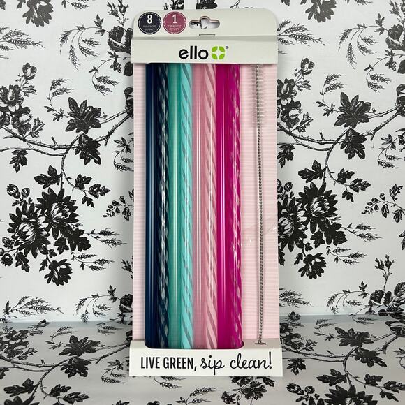 Ello Plastic Reusable Straws 4 - 8pks Multicolor New - Picture 3 of 3